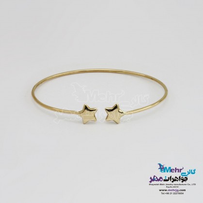 Gold Bangle Bracelet - Star Design-MB1580